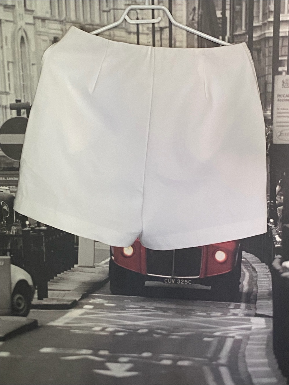 High-Rise White Tailored Women's Shorts - Picture 5 of 9